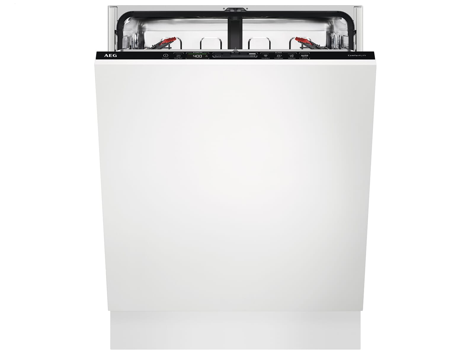 Vollintegrierbarer AEG FSE82827P Geschirrspüler mit sichtbarer Bedienleiste an der Oberseite