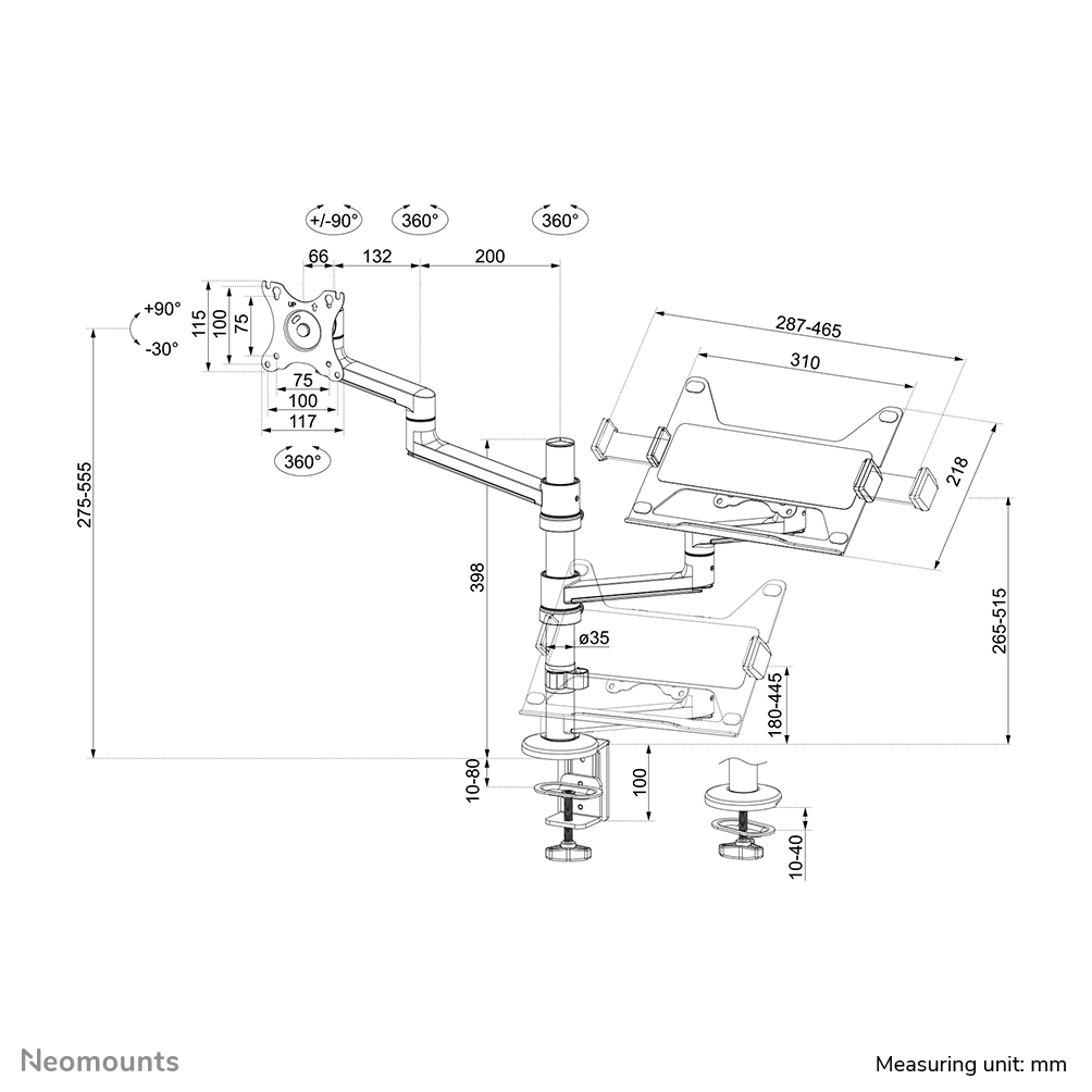 Neomounts DS20-425BL2