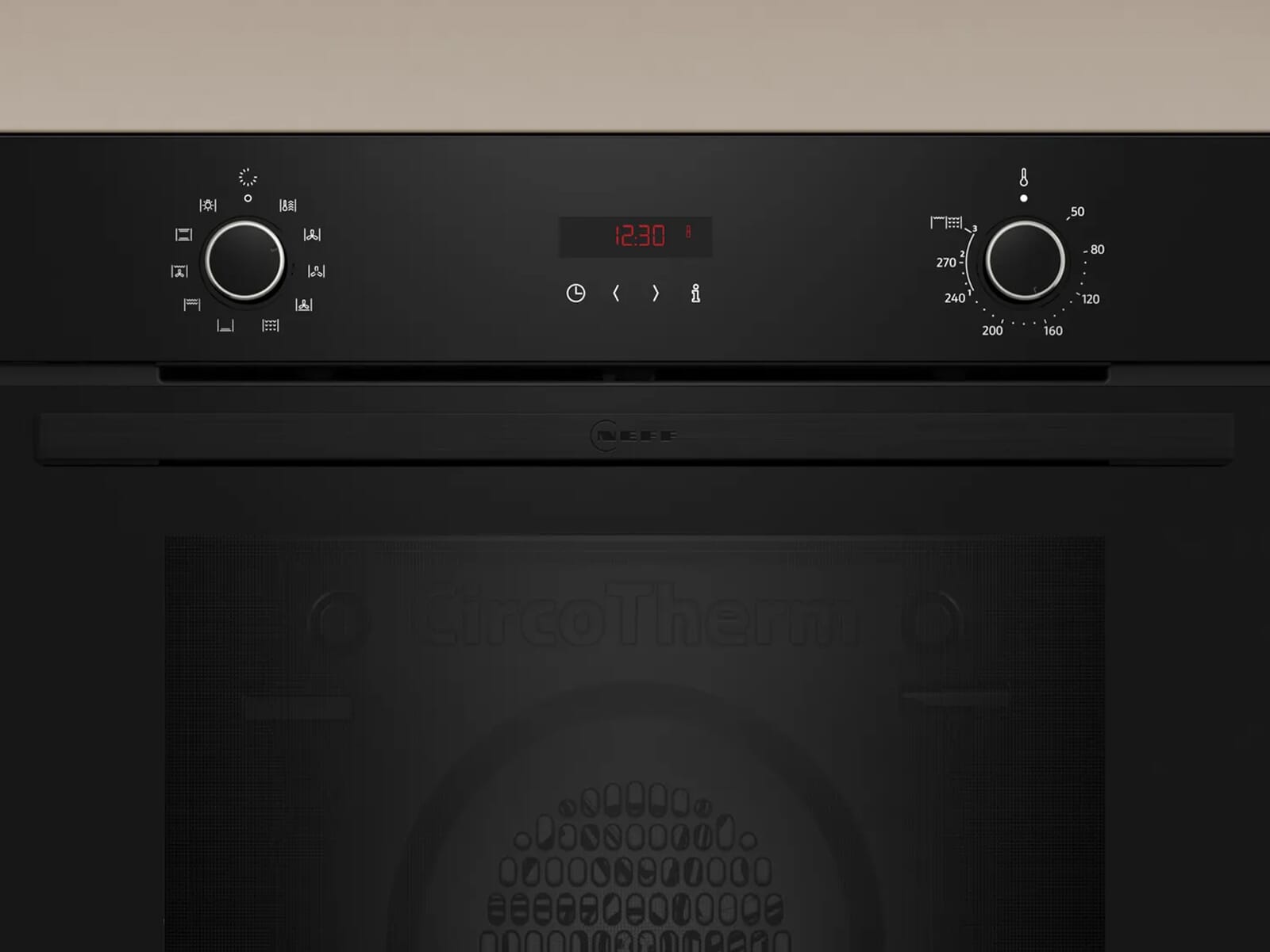 Neff Backofen – Intuitive Bedienung Bedienfeld und Display des Neff B2CCG6AK3 Einbau-Backofens