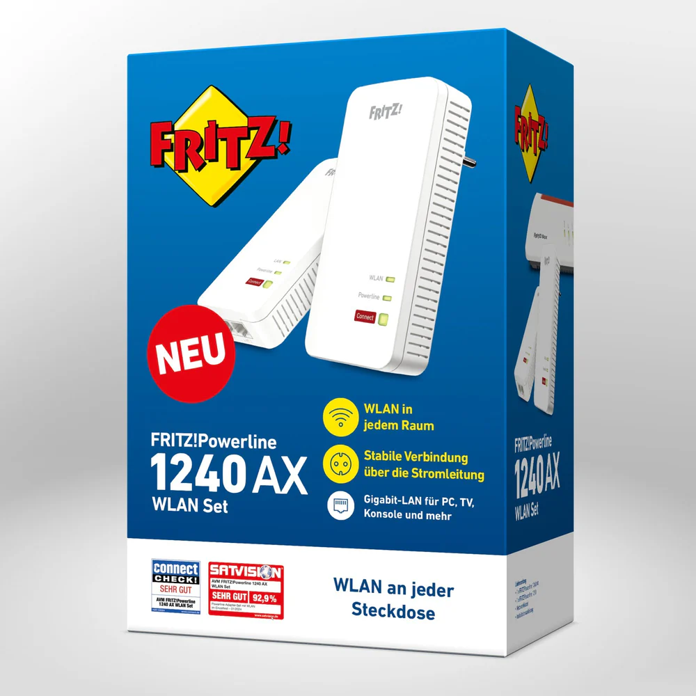 Powerline 1240 AX WLAN Set 1200 Mbit/s Ethernet/LAN Weiß 2 Stück(e)