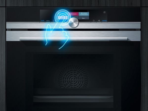 Siemens HB676G0S1: Benutzerfreundliche Menünavigation über das TFT-Touchdisplay TFT-Touchdisplay des Siemens Backofens mit klarer Menüführung