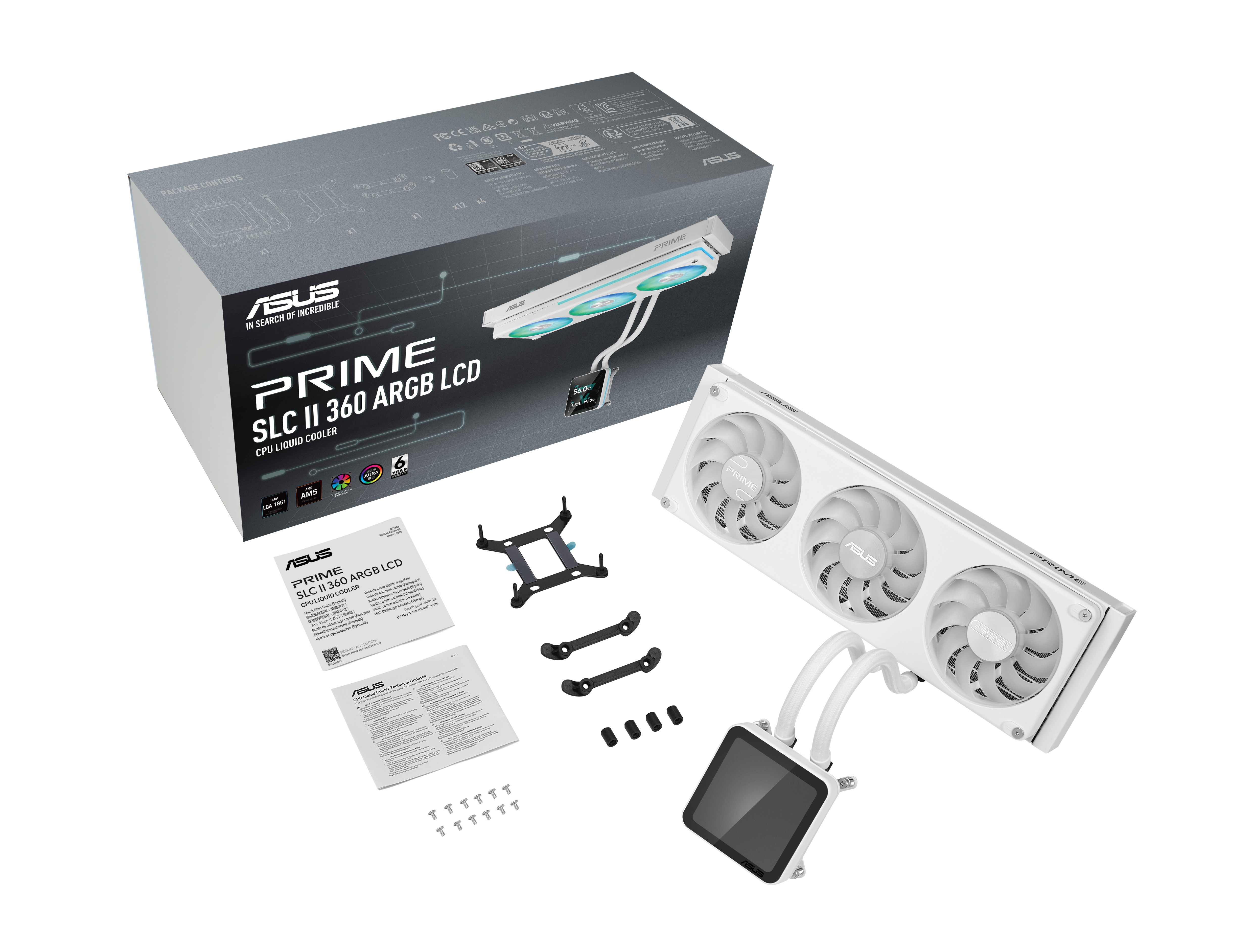 ASUS PRIME SLC II 360 ARGB LCD WHT