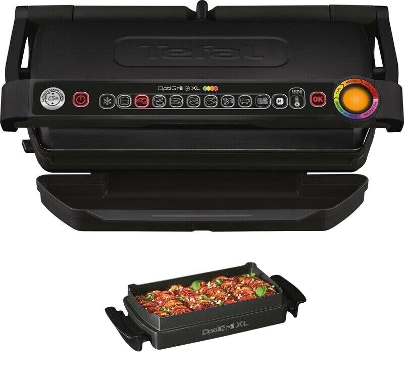 Tefal Kontaktgrill GC724810 OptiGrill+ XL mit Snacking & Baking