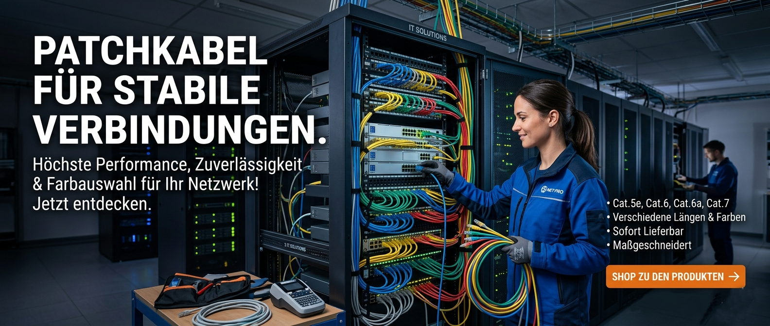 Goobay High-Speed Netzwerk Patchkabel im Serverraum Einsatz
