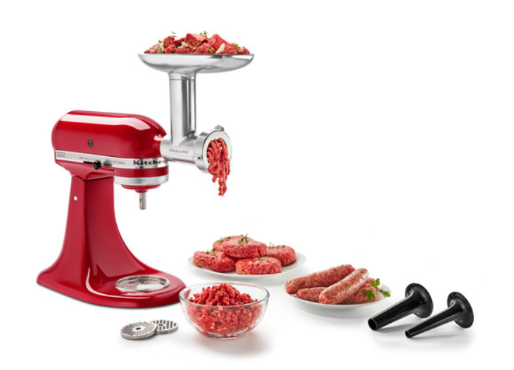 KitchenAid 5KSMMGA Fleischwolfaufsatz für alle KitchenAid Küchenmaschinen