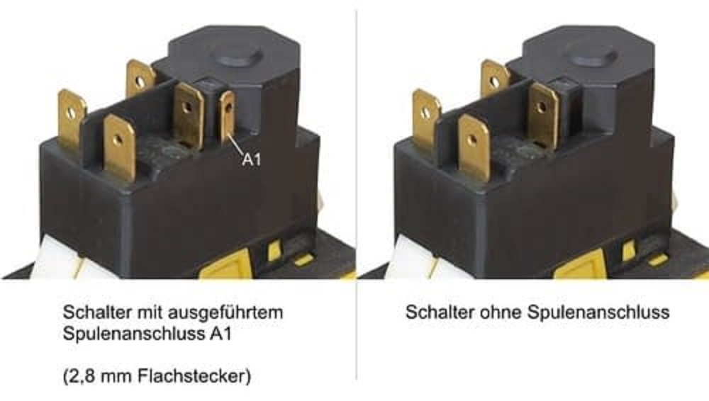 Vergleichsansicht des Tripus TP02 – links mit Kontakt, rechts ohne Kontakt, beide Varianten nebeneinander