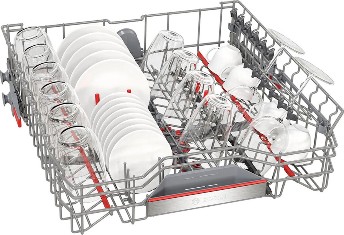 Herausziehbare Besteckschublade des Bosch SMV8YCX02E für eine geordnete Platzierung von Besteck und kleinen Küchenutensilien.
