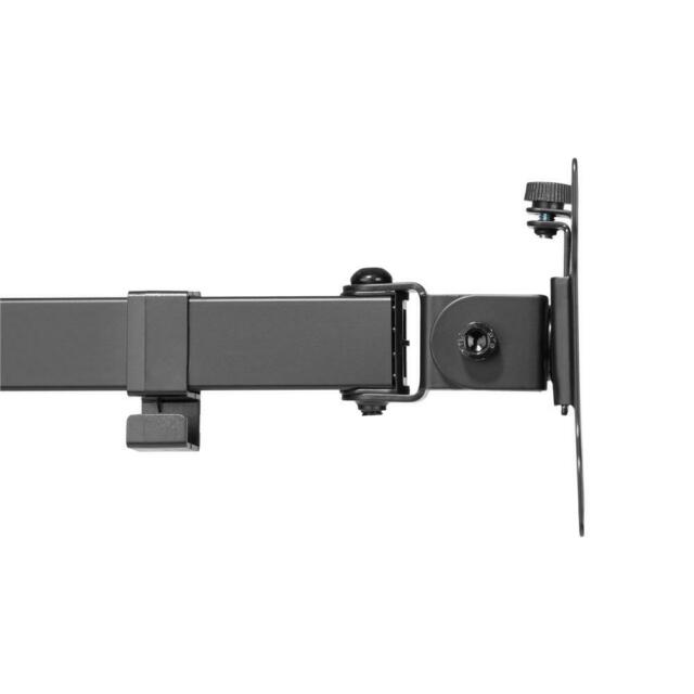 Suitable for monitors with VESA standard sizes of 75 x 75mm and 100 x 100mm Clamp mount for attachment to tabletops or worktops up to 8cm thick