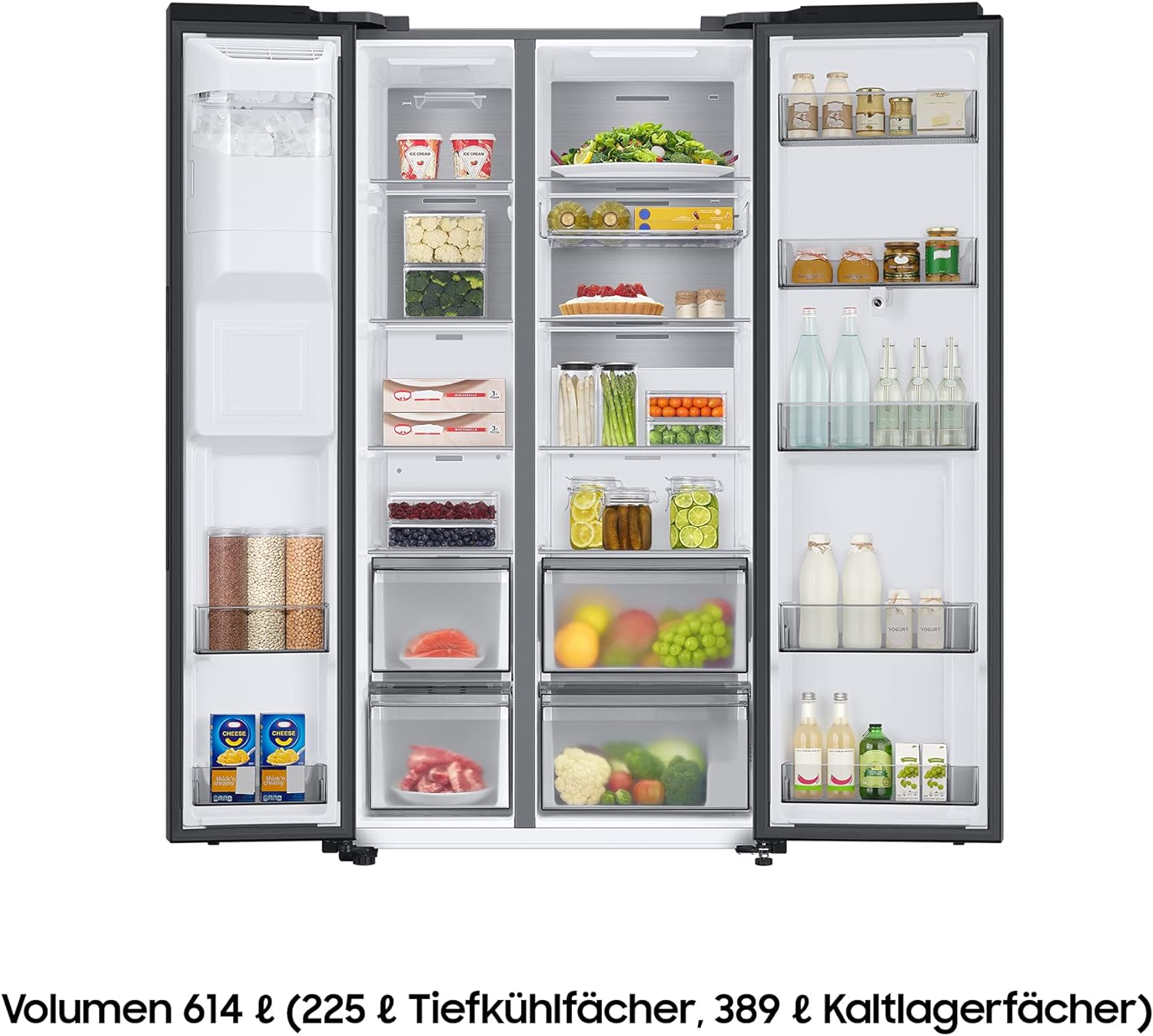 Samsung RS6HA8891B1/EG Side-by-Side Kühlschrank, Premium Black Steel