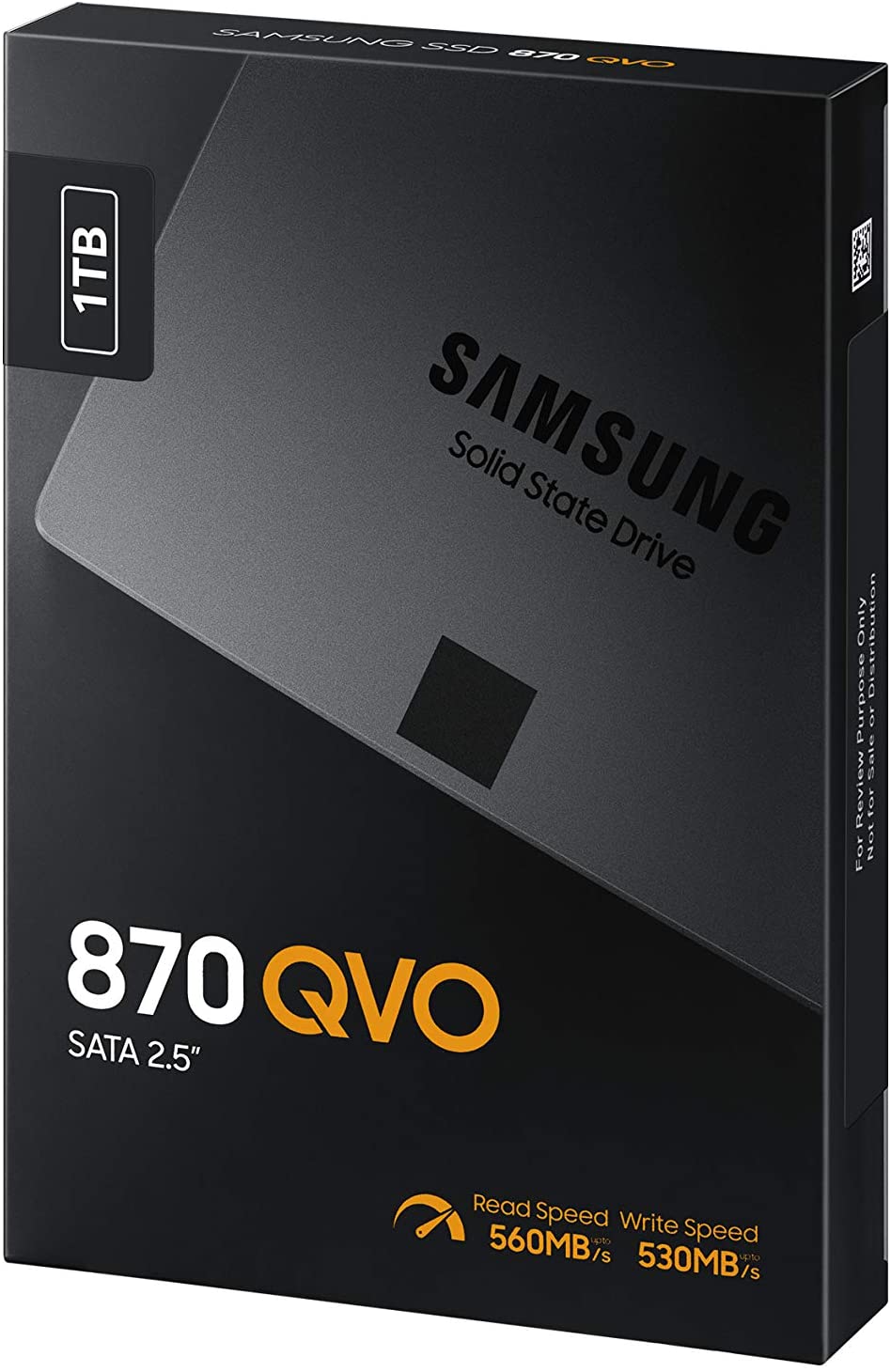 SAMSUNG 870 QVO 1 TB, SSD (grau, SATA 6 Gb/s, 2,5", intern)
