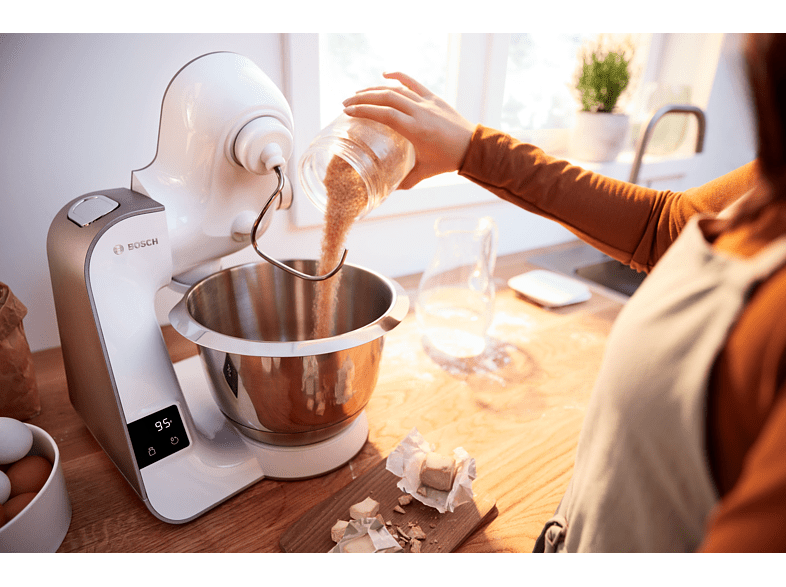1_21WjP0M5mic5hz BOSCH MUM5XW20 Küchenmaschine Praktische Waage: Integrierte Wiegefunktion für genaue Messungen
