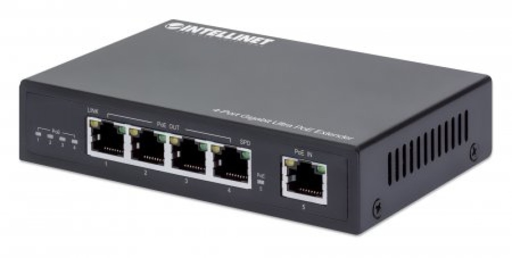 Intellinet 4-Port Gigabit Ultra PoE-Extender