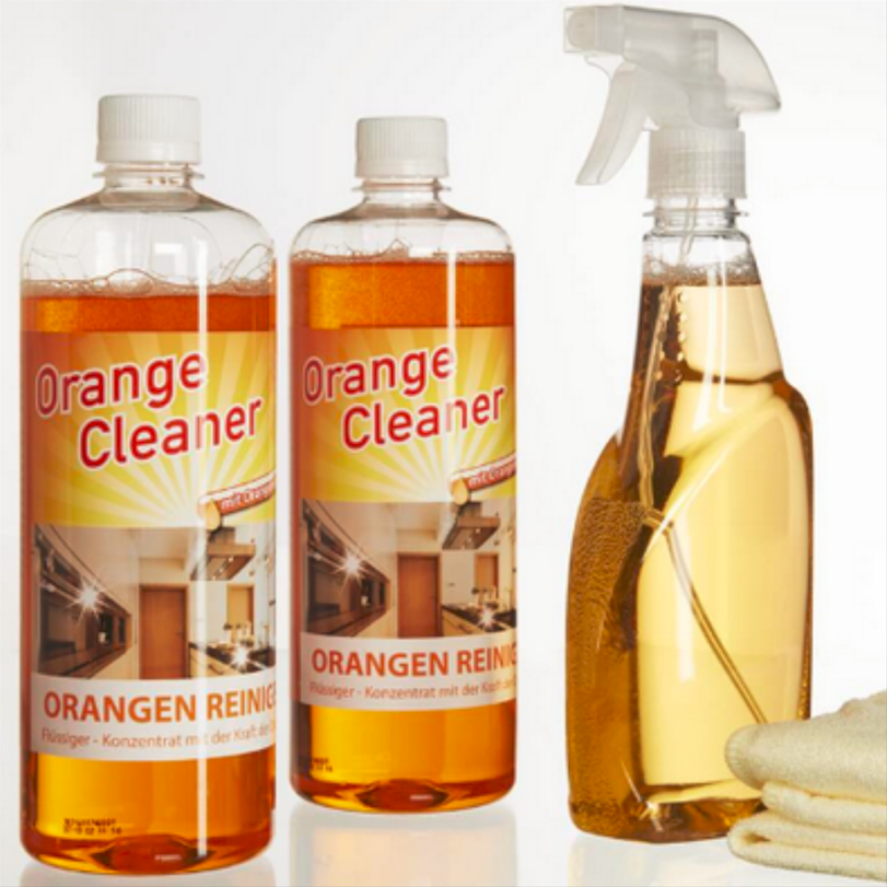 Orangenreiniger Konzentrat 2 x 750ml Set incl. Sprühkopfflasche und 1 Mikrofasertuch, EAN: 5999546883190