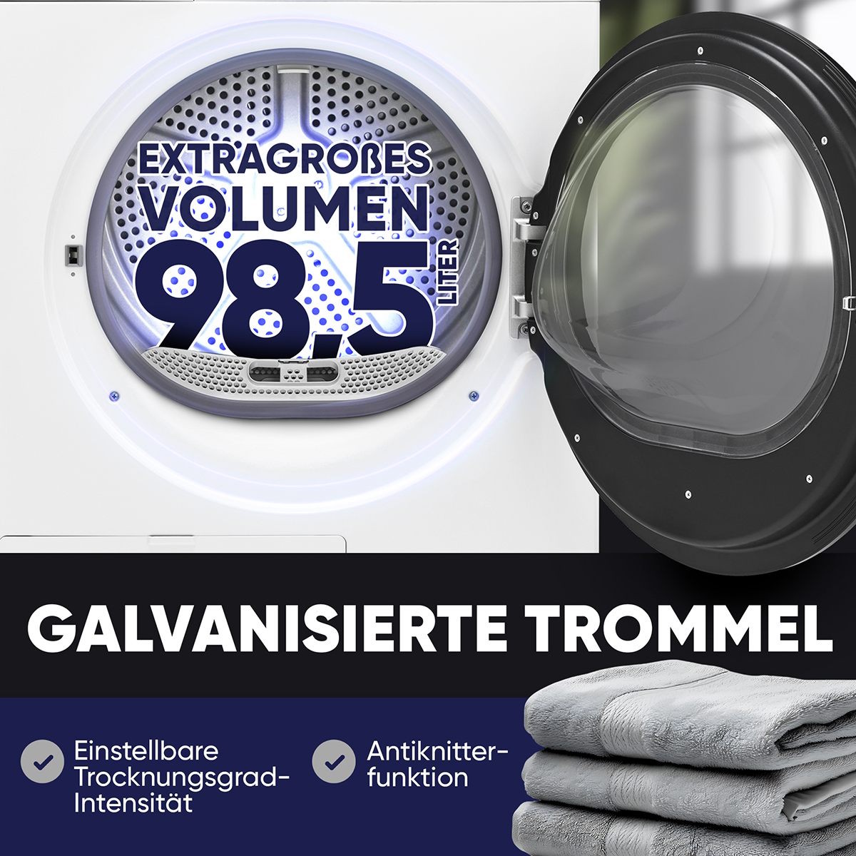 Galvanisierte Trommel des Bomann Trockners