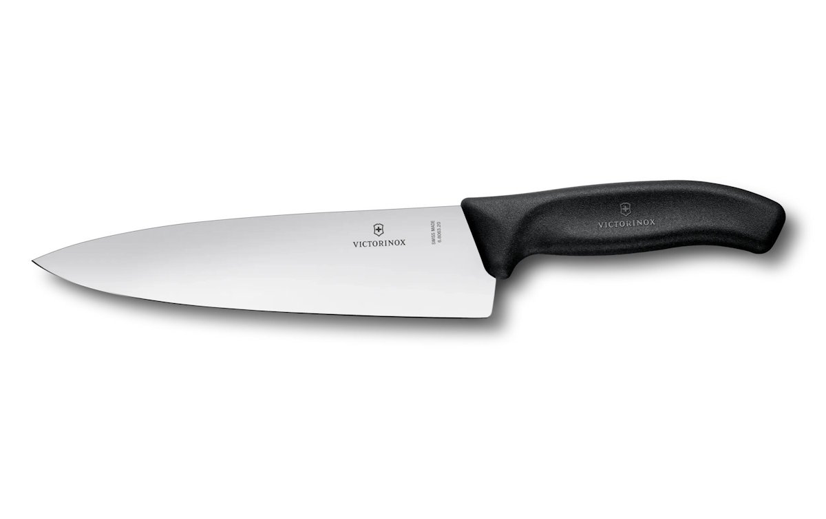 Rostfreier Stahl Klinge Victorinox SwissClassic Tranchiermesser 20cm extra breit Schwarz rostfrei