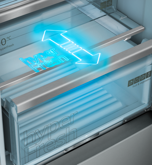 Mehr Platz und VitaFresh Siemens KG39NAICT iQ500 Kühl-Gefrierkombination mit mehr Platz und VitaFresh-Schubladen