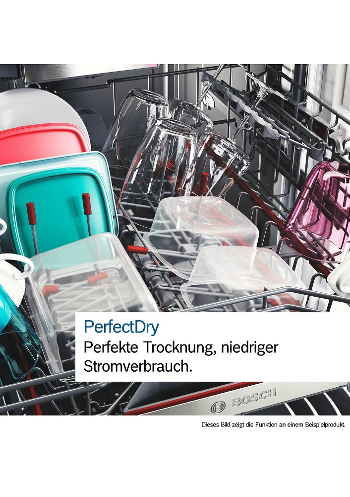 Bosch PerfectDry Zeolith drying technology and EfficientDry system