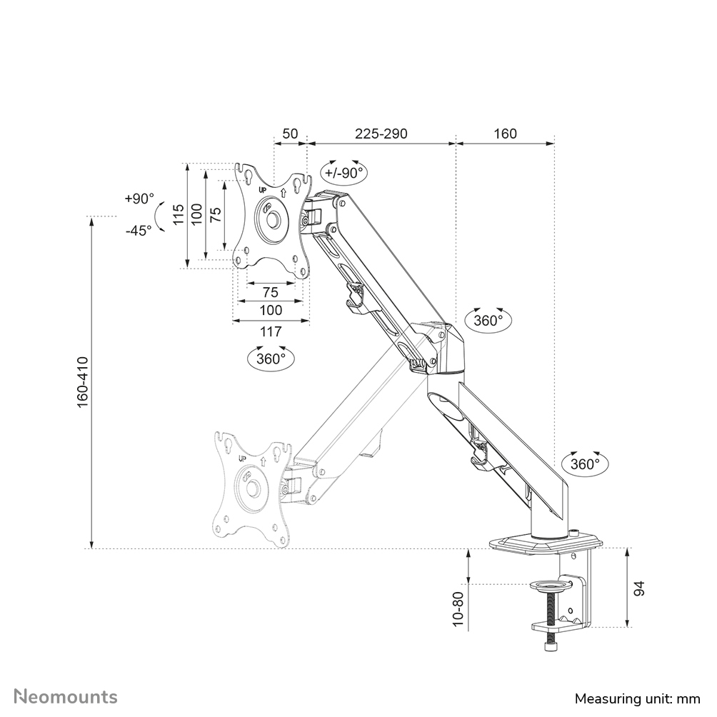 Neomounts DS70-700BL1