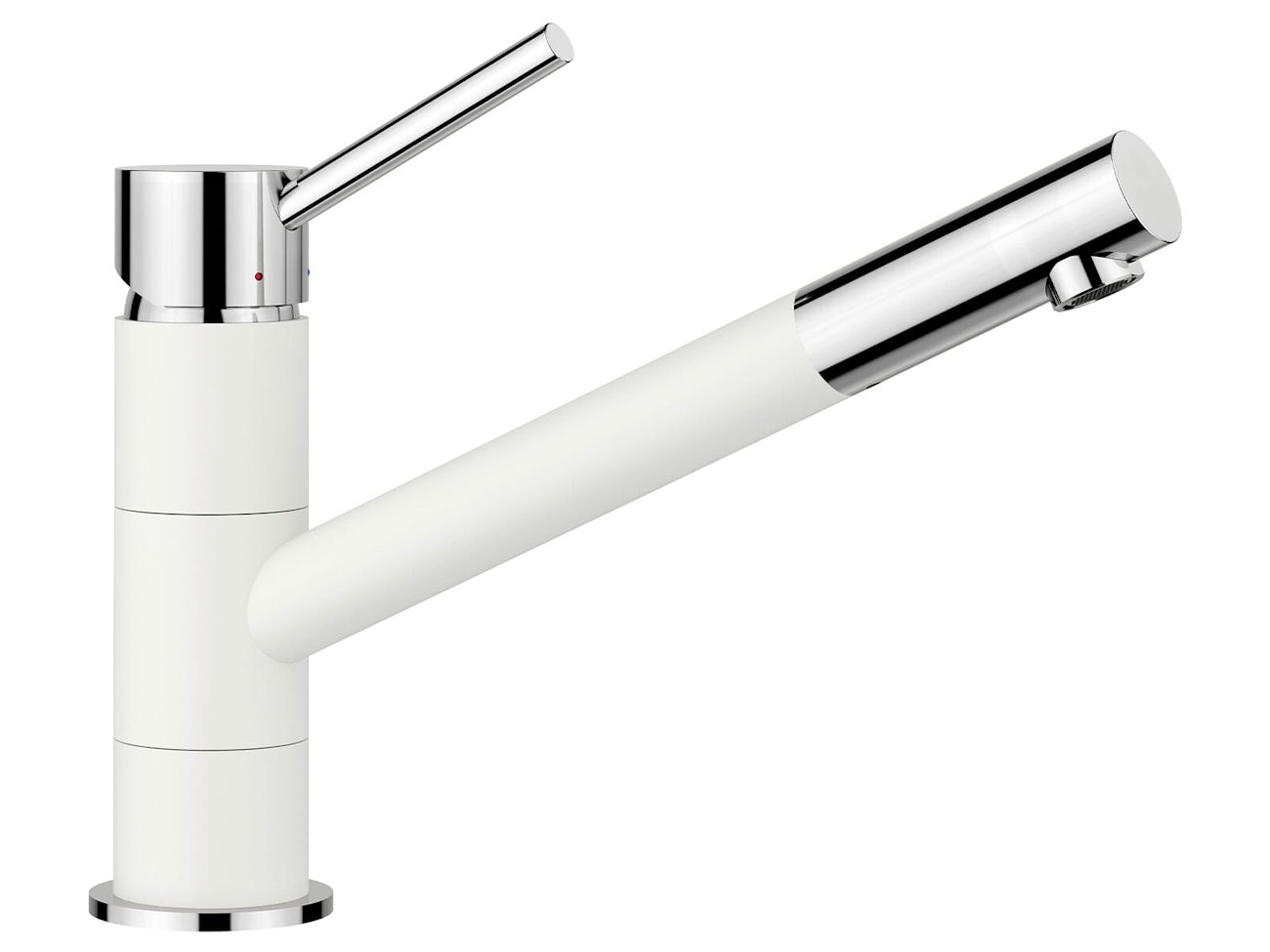 BLANCO KANO Küchenarmatur Hochdruck Silgranit-Look weiß / chrom