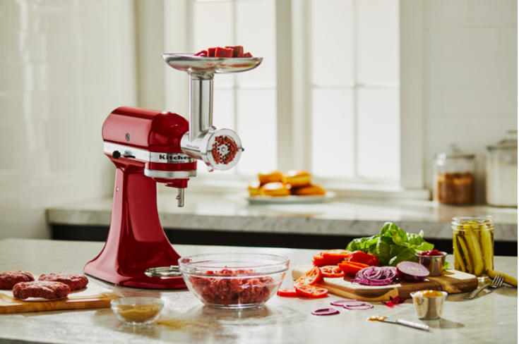 KitchenAid 5KSMMGA Fleischwolfaufsatz für alle KitchenAid Küchenmaschinen