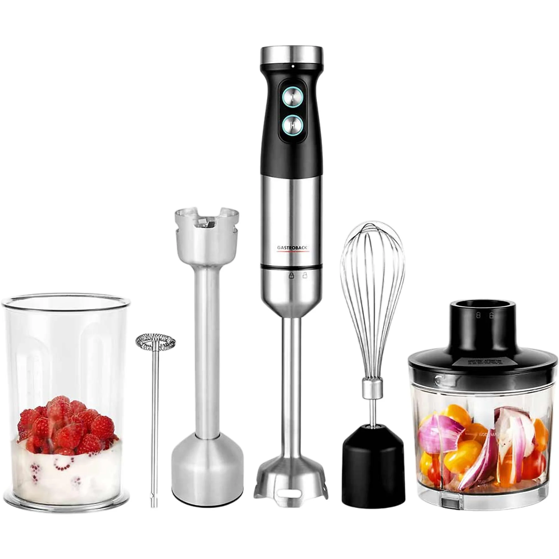 GASTROBACK 40972 Design Power 5-in-1 Stabmixer-Set – 1200W, 20 Geschwindigkeiten, Turbo GASTROBACK 40972 Design Power 5-in-1 Stabmixer-Set – 1200W, 20 Geschwindigkeiten, Turbo