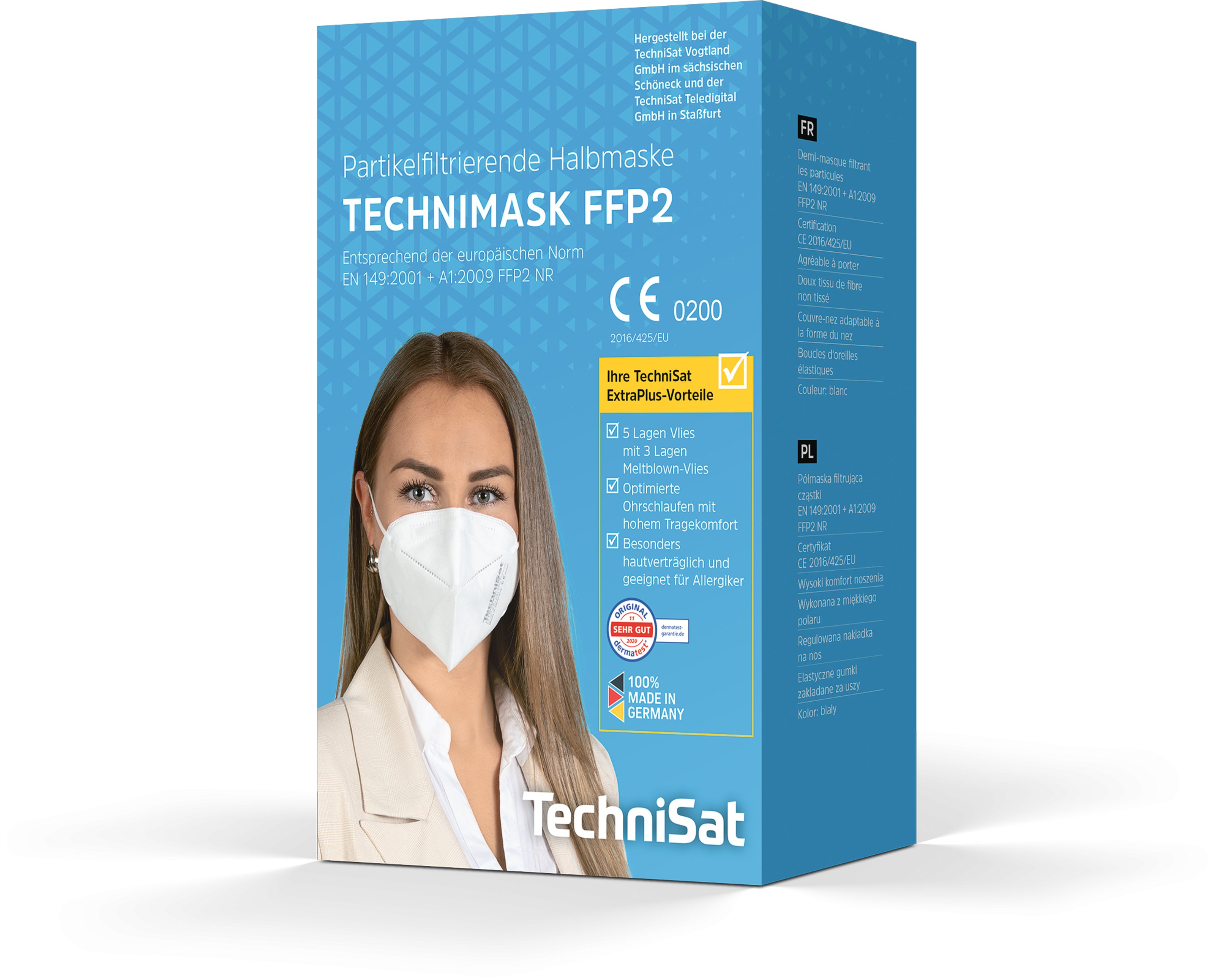 2lcx2Wykq7gGJv TechniSat TECHNIMASK FFP2 Mund-/Nasenschutz-Masken