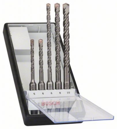 1U9yU40ucx4mq0 BOSCH Hammerbohrer-Robust Line-Set, SDS-plus-5, 5-teilig, 5 - 10 mm