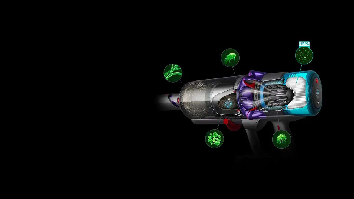 Dyson HEPA Filtration System gegen Viren und Bakterien