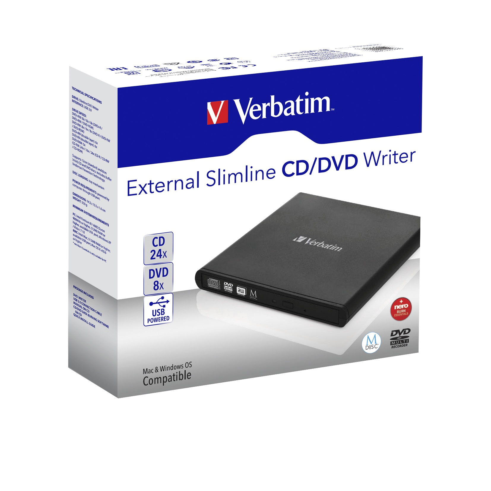 Verbatim Slimline CD/DVD-Brenner