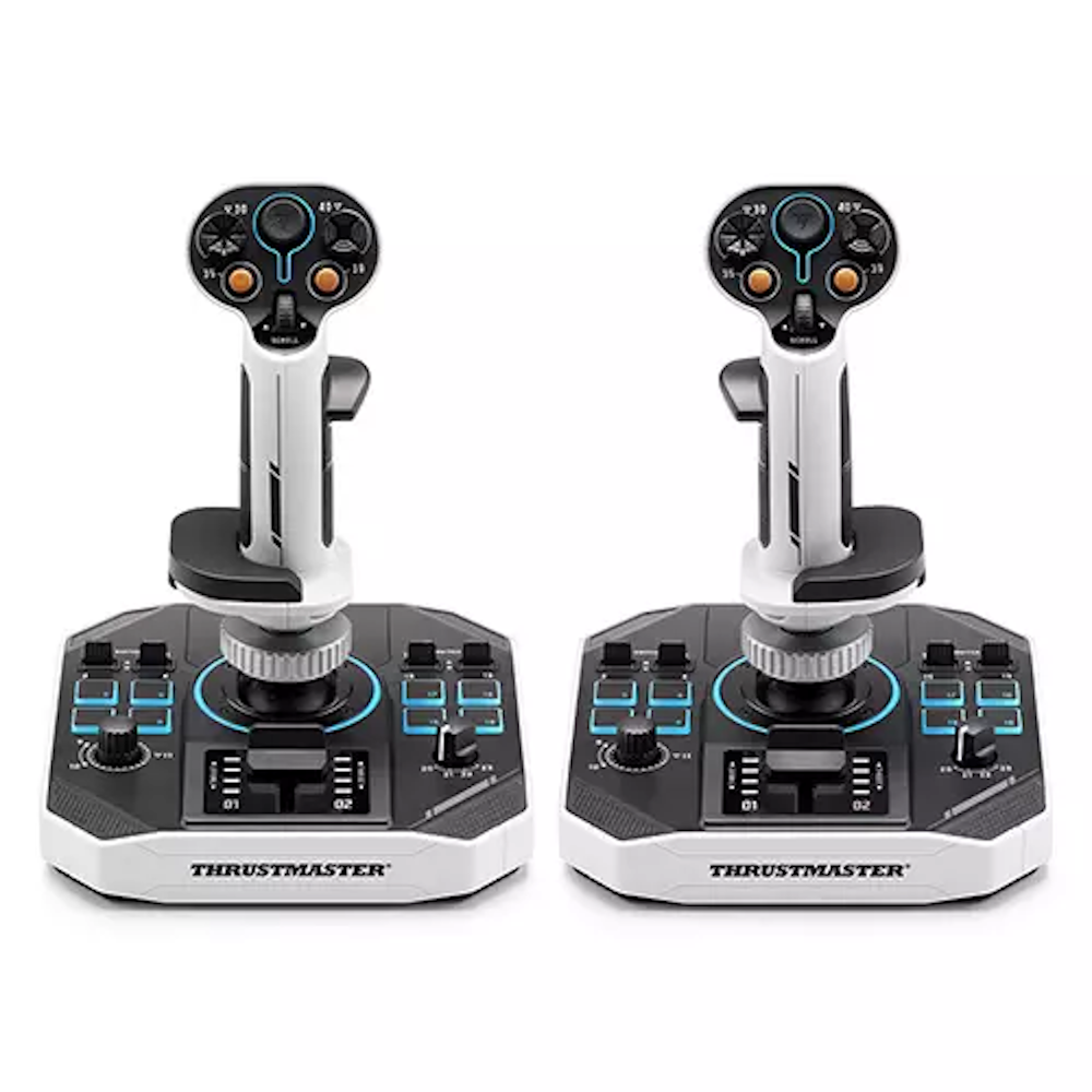 Thrustmaster Sol-R 2 HOSAS Space Sim Duo Schwarz, Weiß USB Flightstick Analog / Digital PC