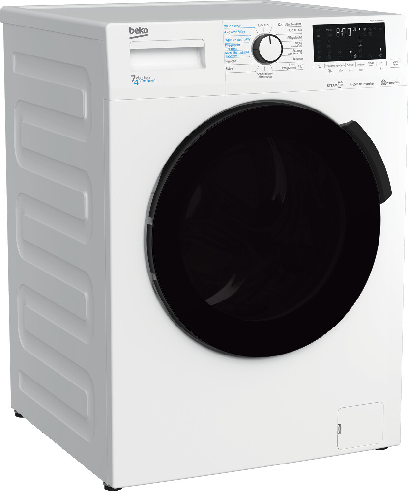 Beko washer dryer with XL door WDW75141 Steam1