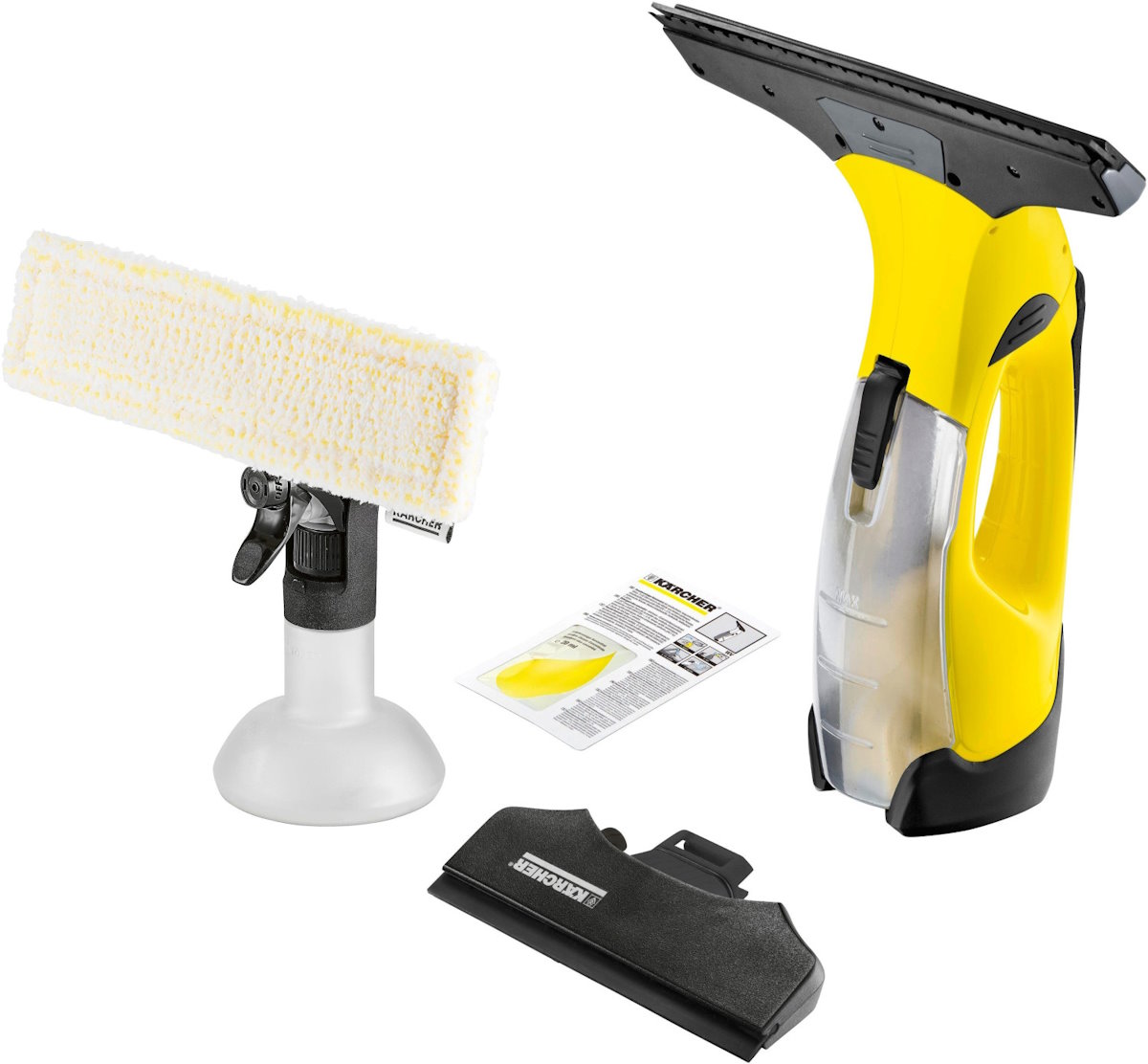 Kärcher Akku-Fenstersauger WV 5 Plus N, weiß, mit Sprühflasche und Mikrofaserwischer Kärcher Akku-Fenstersauger WV 5 Plus N, weiß, mit Sprühflasche und Mikrofaserwischer