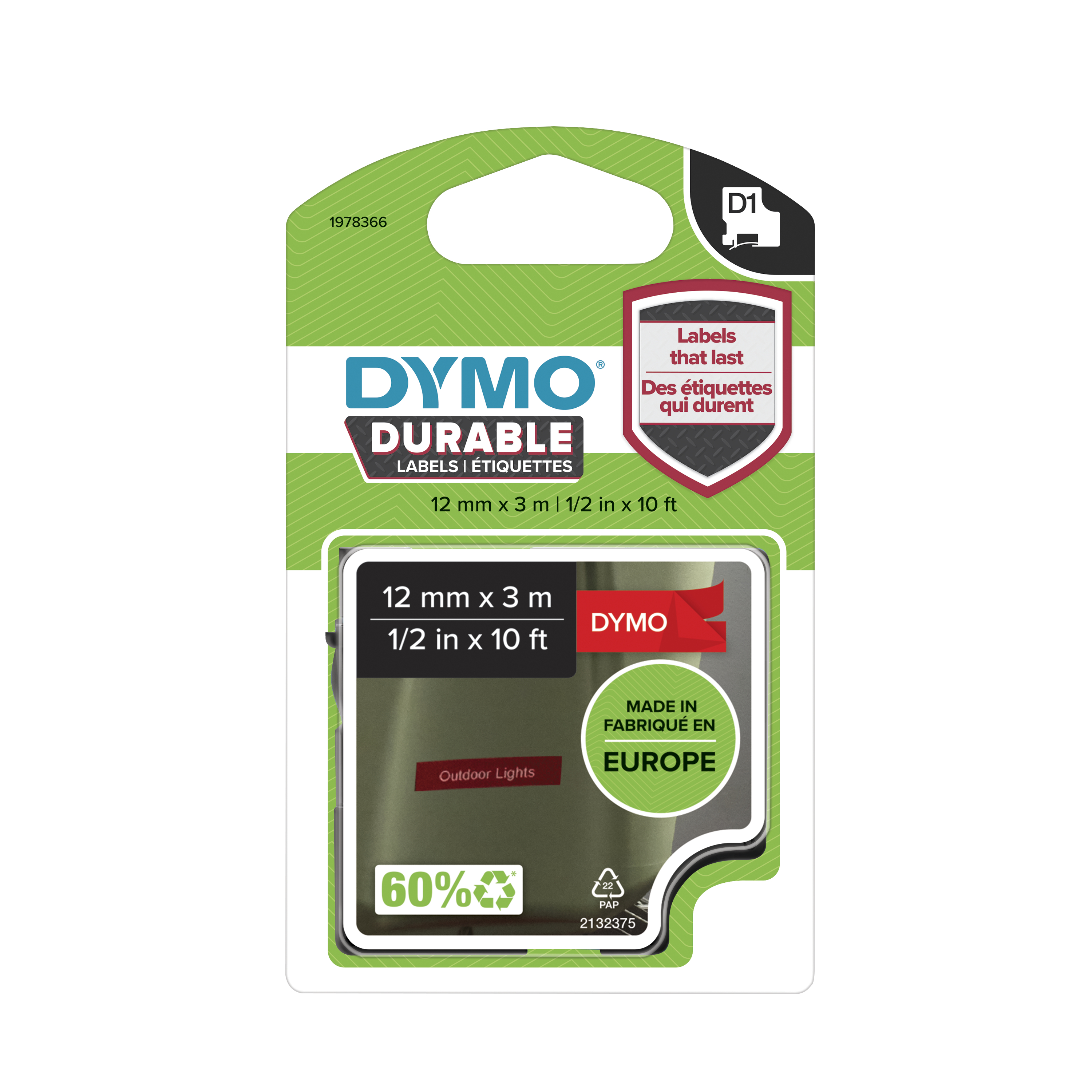 DYMO D1 Hochleistungs-Etikettenband