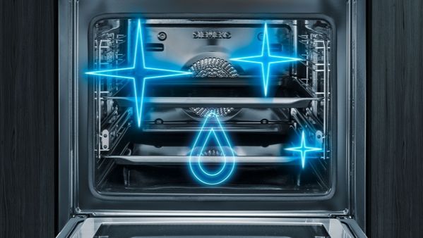 Siemens HB676G0S1: humidClean für eine schnelle und einfache Zwischenreinigung Backofen-Innenraum mit Wasserdampf für humidClean Reinigung