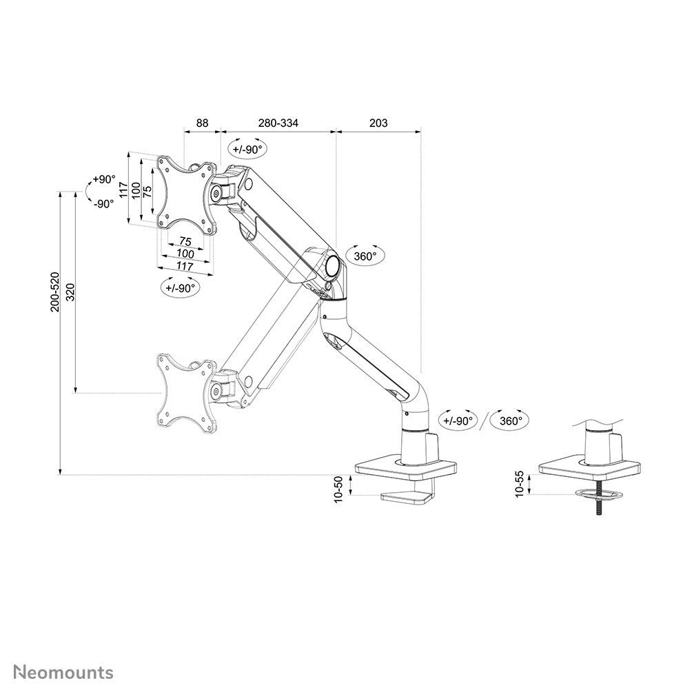 Neomounts DS70S-950BL1