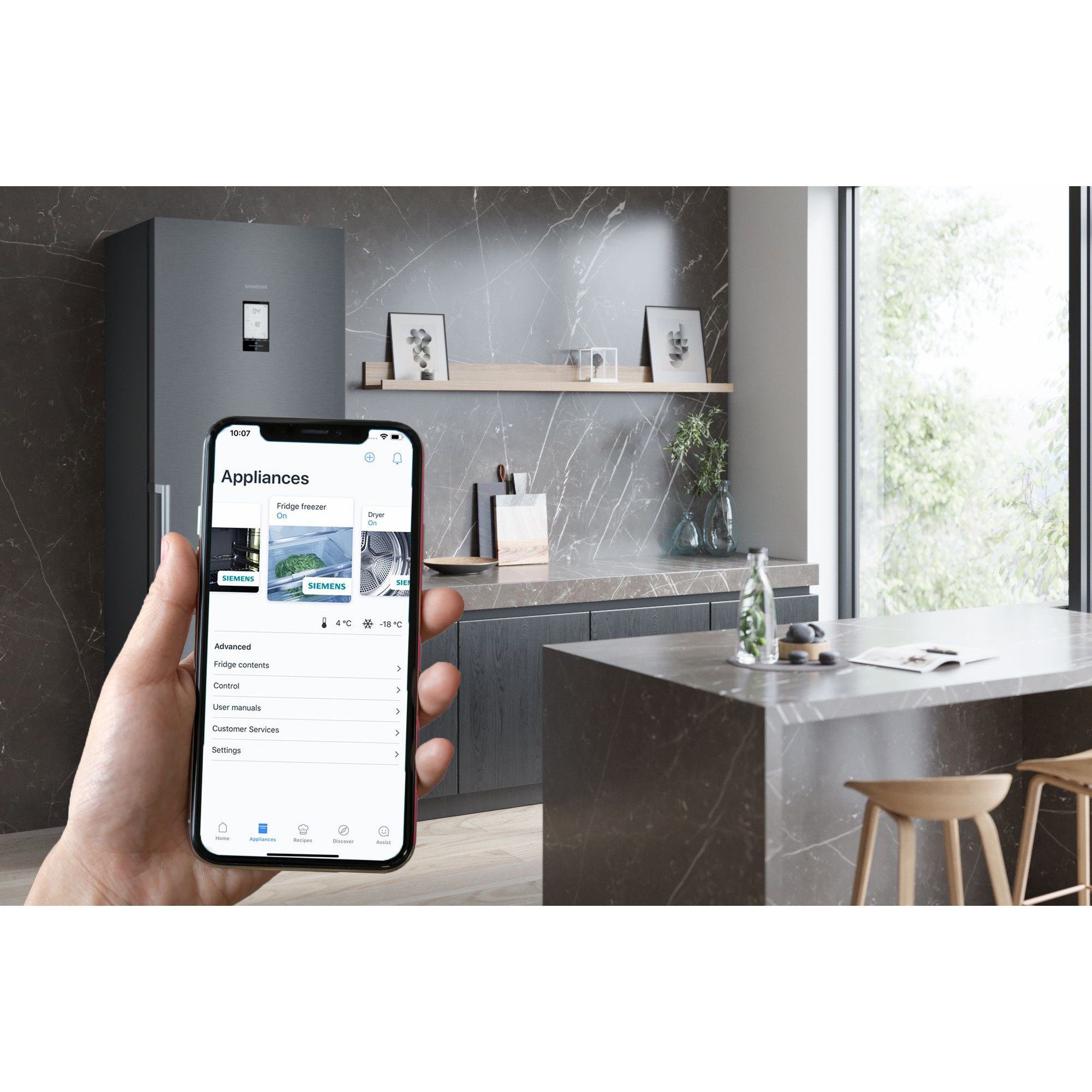 1_11HfuIs9aX0B8Eb SIEMENS KF96RSBEA French Door Kühl-Gefrierkombination - FreshSense-Sensoren für optimale Lagerbedingungen