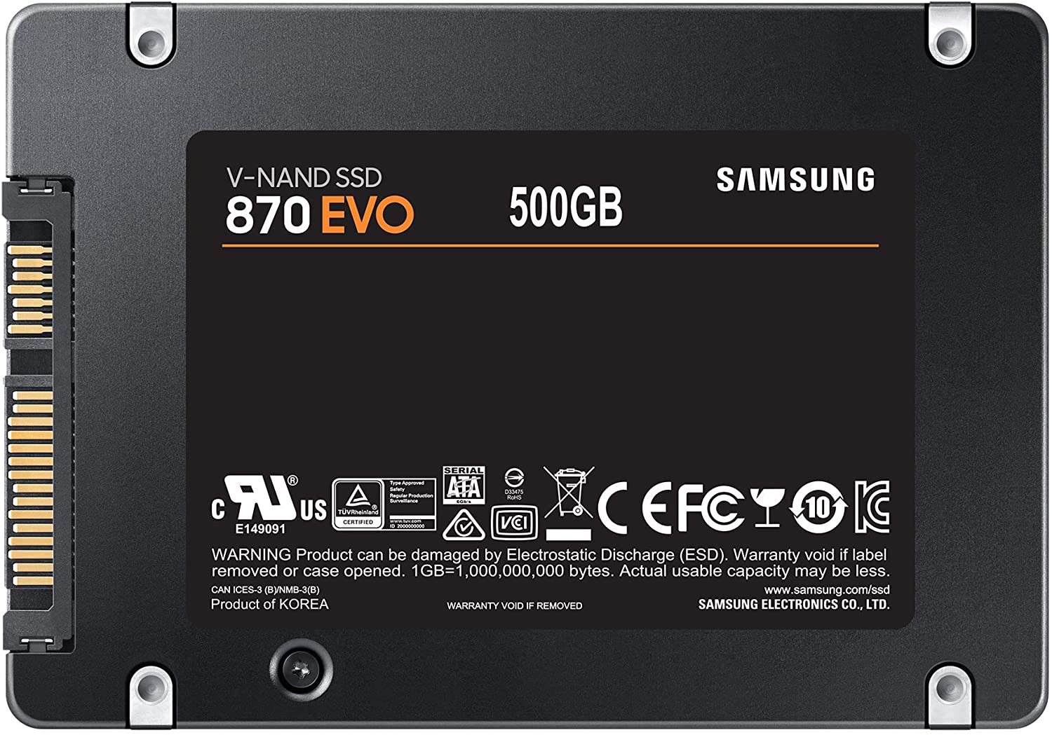 Samsung 870 EVO 500 GB SATA 2,5" SSD