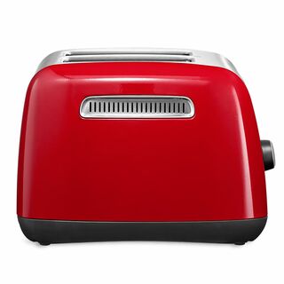 KitchenAid 5KMT221EER Toaster, linke Seitenansicht mit Hebel und glänzendem Gehäuse.