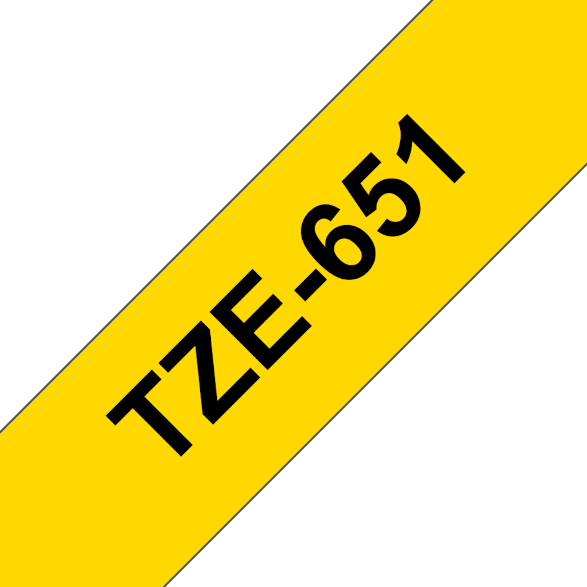 Brother TZe-651 Original-Schriftband 24 mm × 8 m, schwarze Schrift auf gelbem Hintergrund, laminierte Kassette für TZe-kompatible Brother Etikettendrucker