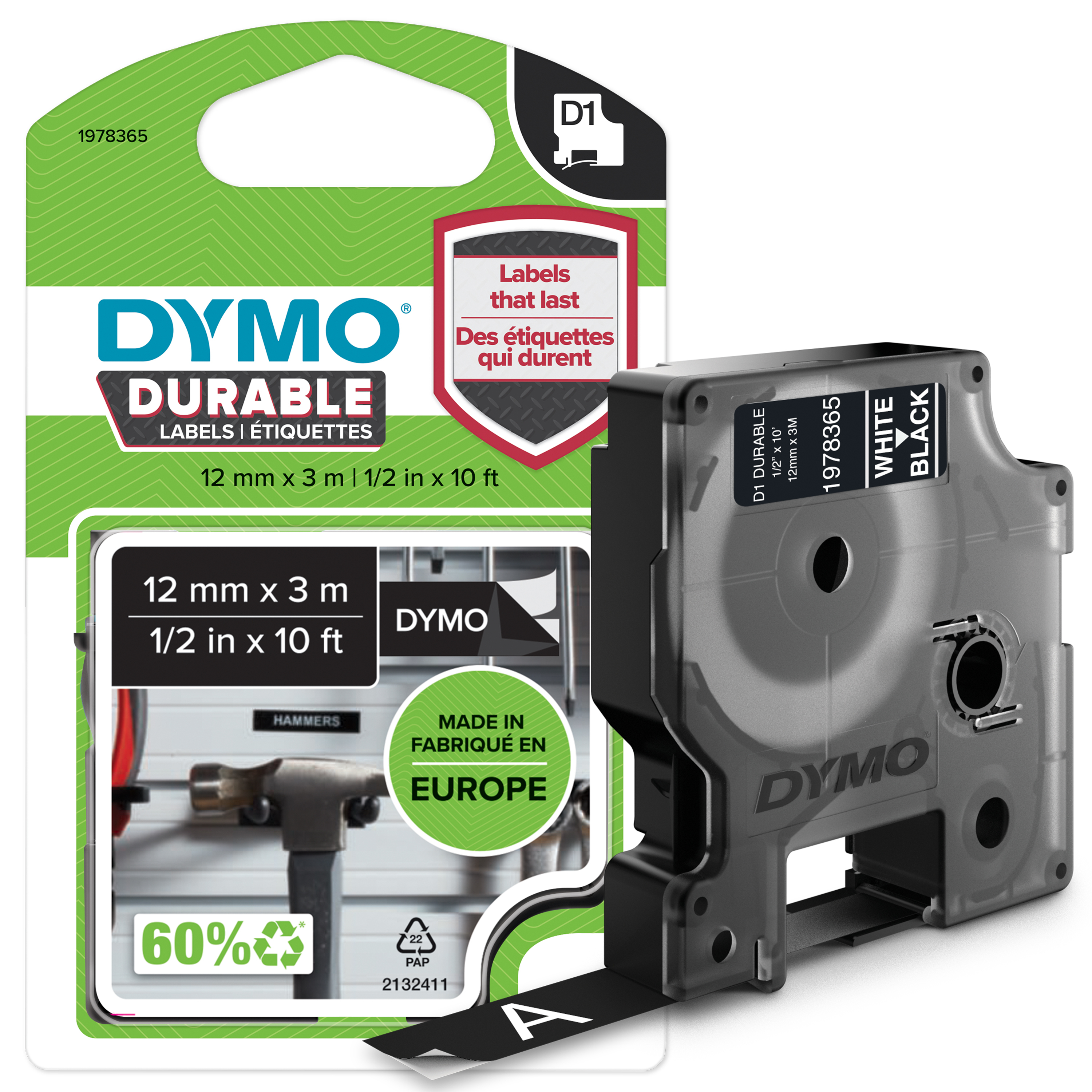DYMO D1 Hochleistungs-Etikettenband