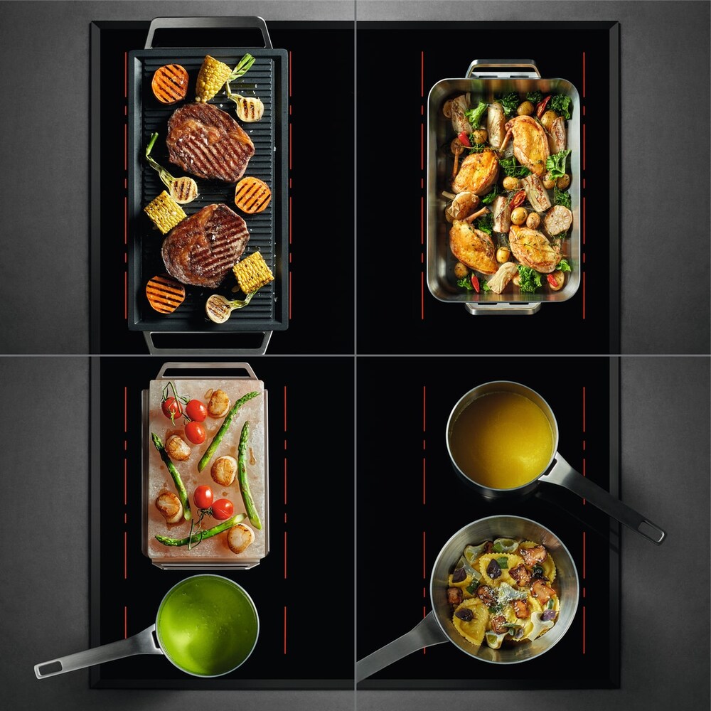 AEG IKE84471XB - FlexiBridge®-Kochzone: Maximale Flexibilität beim Kochen AEG IKE84471XB - 4 Kochzonen individuell kombinieren und auswählen