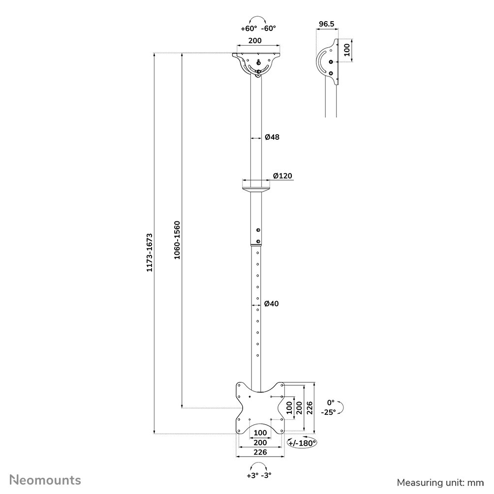 Neomounts CL35-340BL12