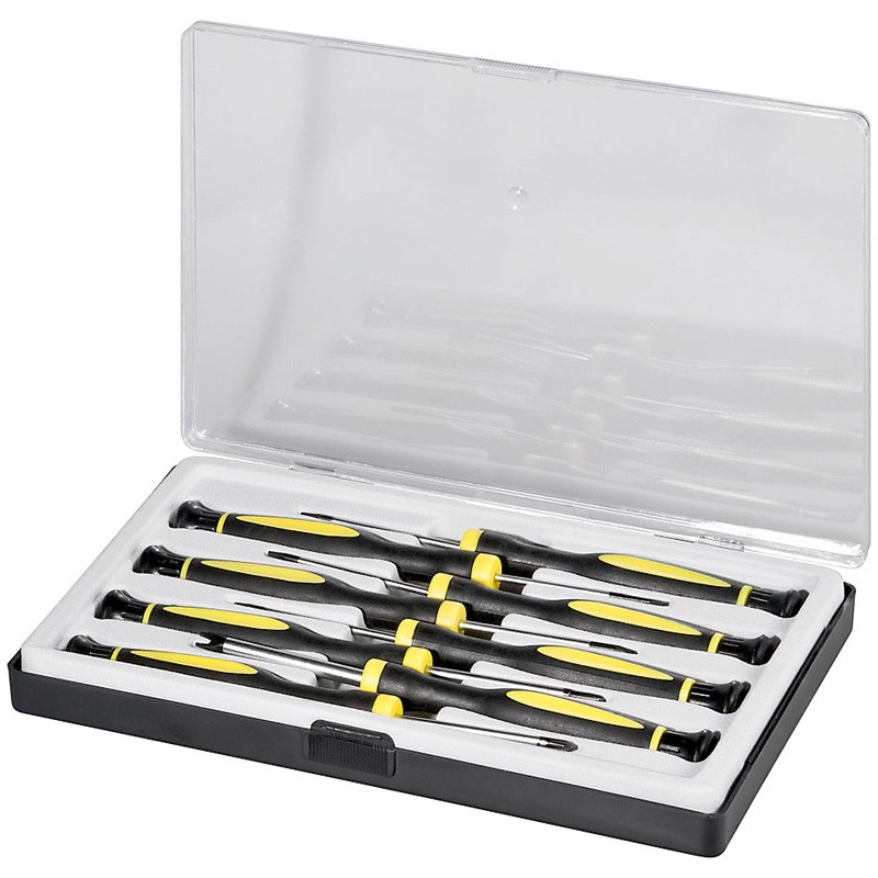 1xWCqOvuwUkM9Y Fixpoint Schraubendreher Set - HANDY Werkzeugset 8-teilig (Torx 5 ,Torx 6 ,Torx 7 ,U-Form ,Tri-W