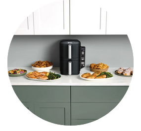 SharkNinja SL300EU Doppel-Airfryer – 7,6 L Volumen & 4 Programme| EAN: 0622356297868
