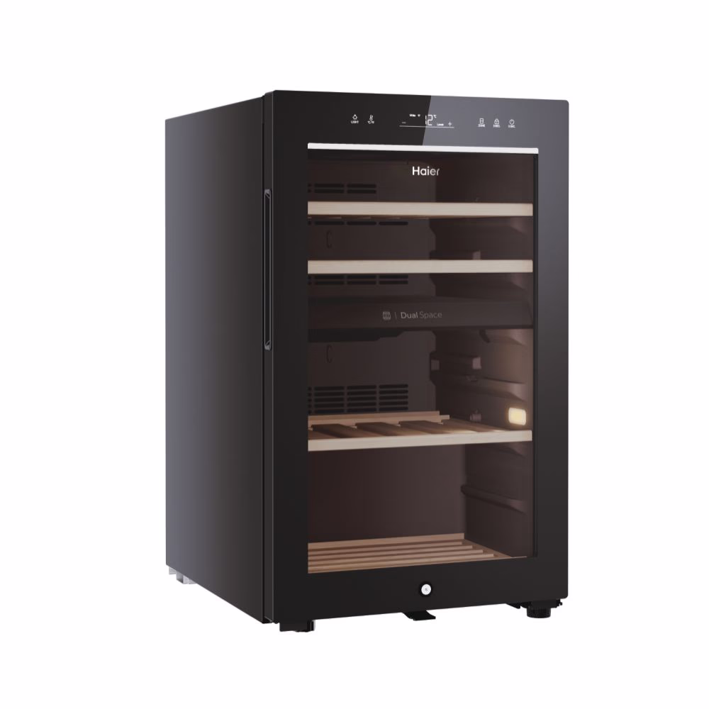 Haier HWS42GDAU1 Wine Cooler | 50 SERIES 7 | Dual Temperature Zones | Natural Airflow System | hOn App Control | Anti-Vibration | 50 cm Width