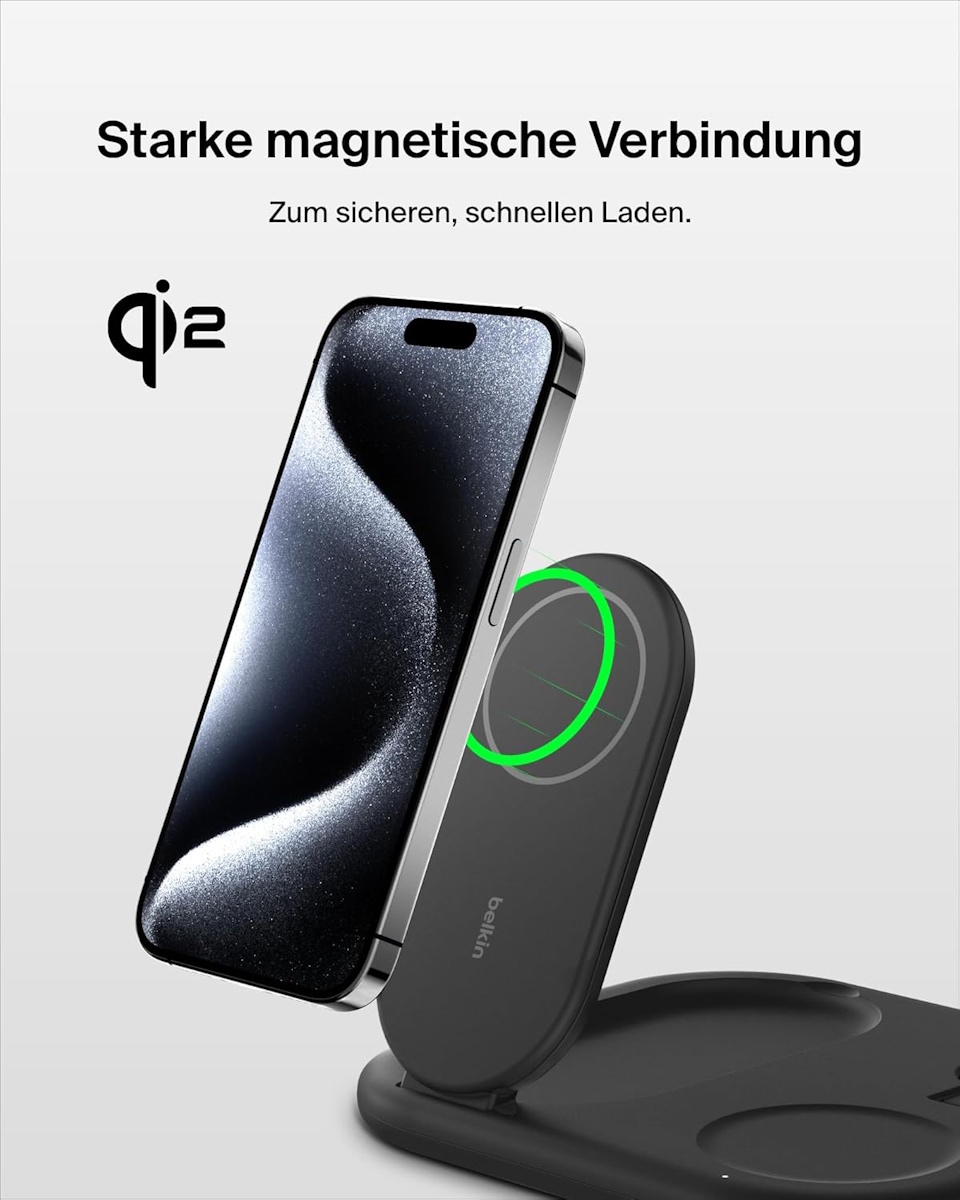 Belkin BoostCharge Pro 3-in-1 Magnetische Ladestation Schwarz