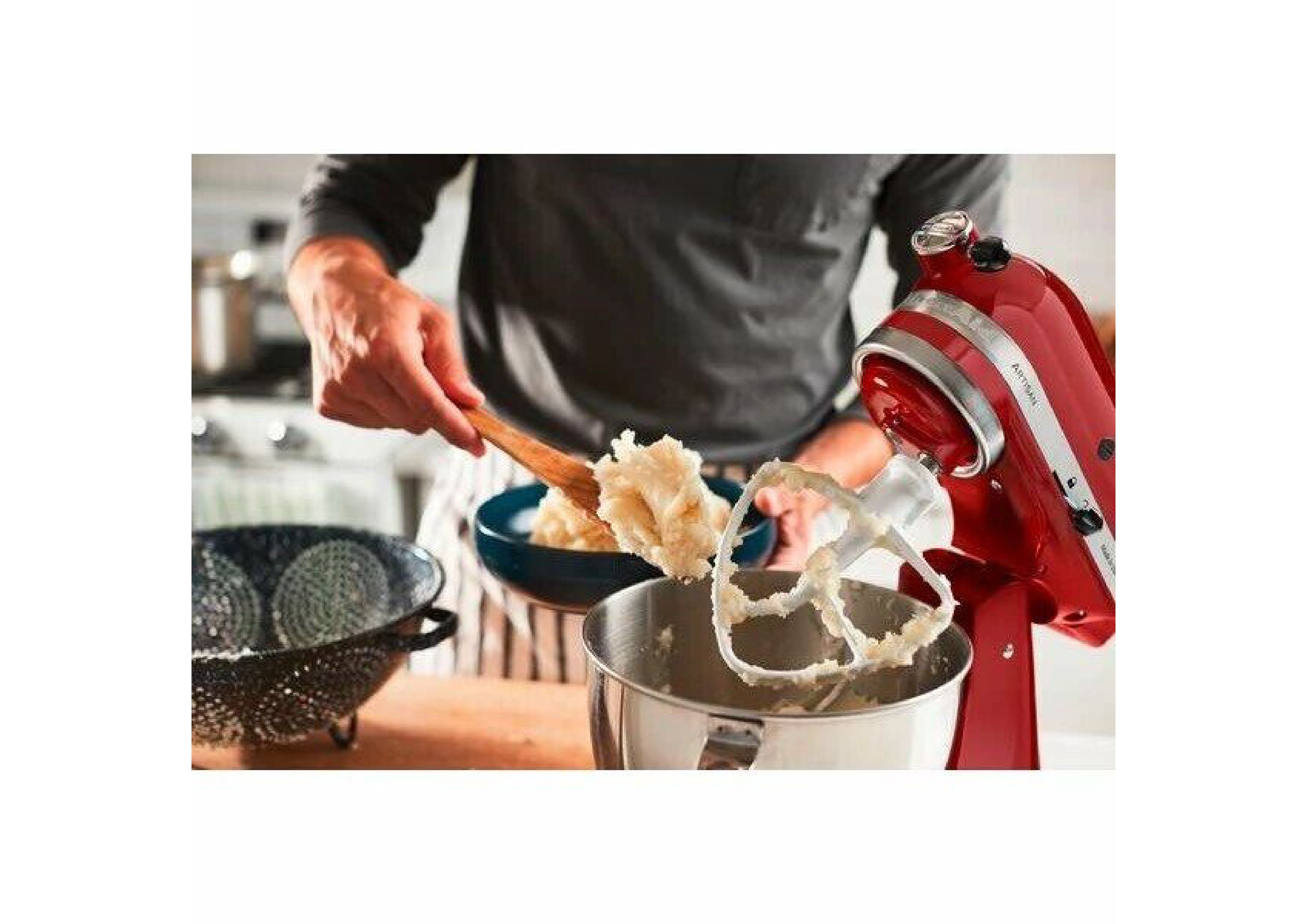 KitchenAid Artisan Premium stand mixer in Empire Red with stainless steel bowl