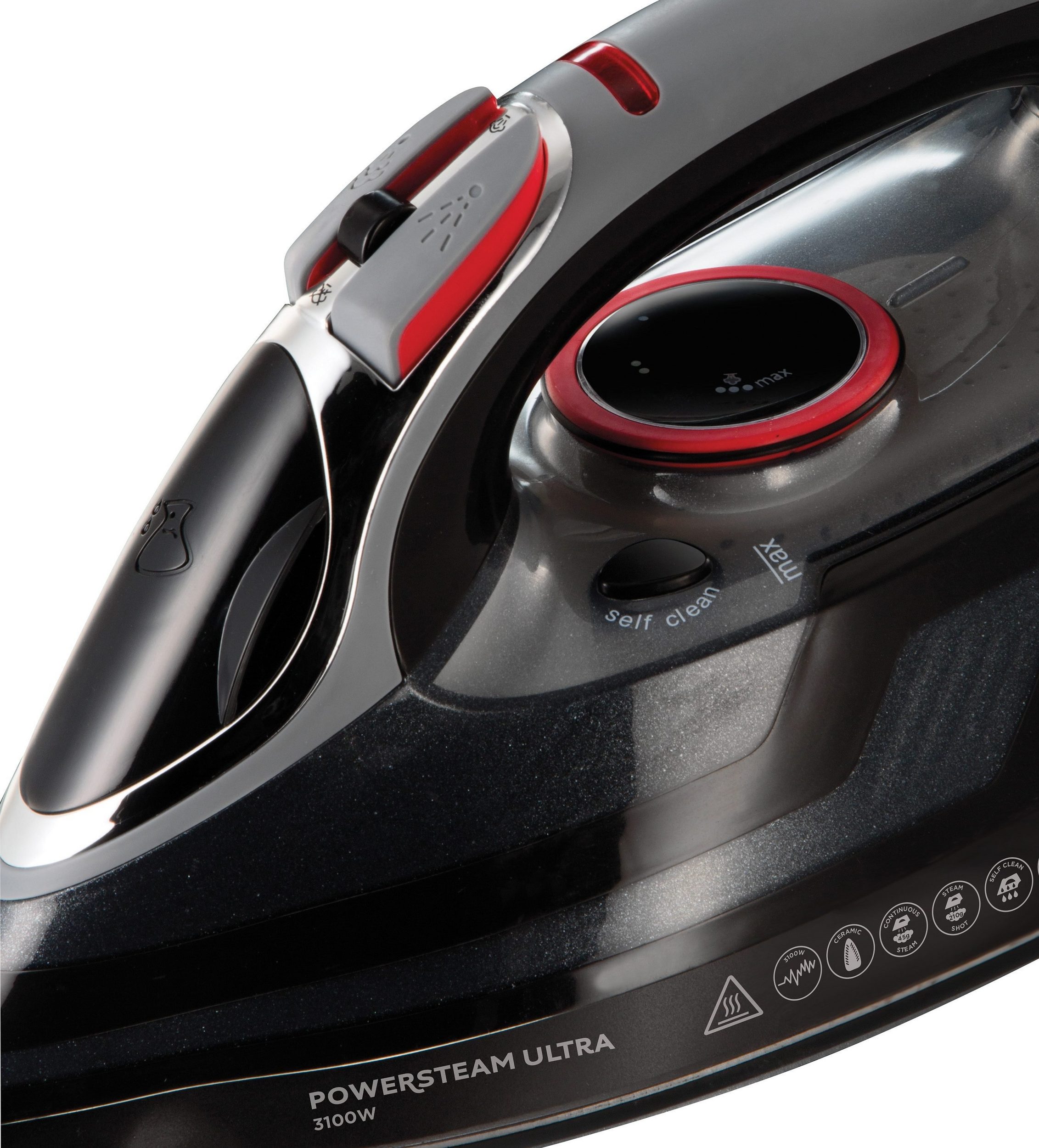 Temperatur- und Dampfregler am Russell Hobbs Power Steam Ultra Bügeleisen