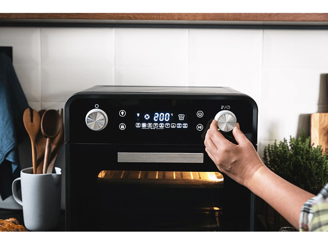 Bedienelemente des GASTROBACK 42815 Design Ofens Gastroback 42815 Design Ofen Air Fry & Pizza - Timer bis zu 120 Minuten