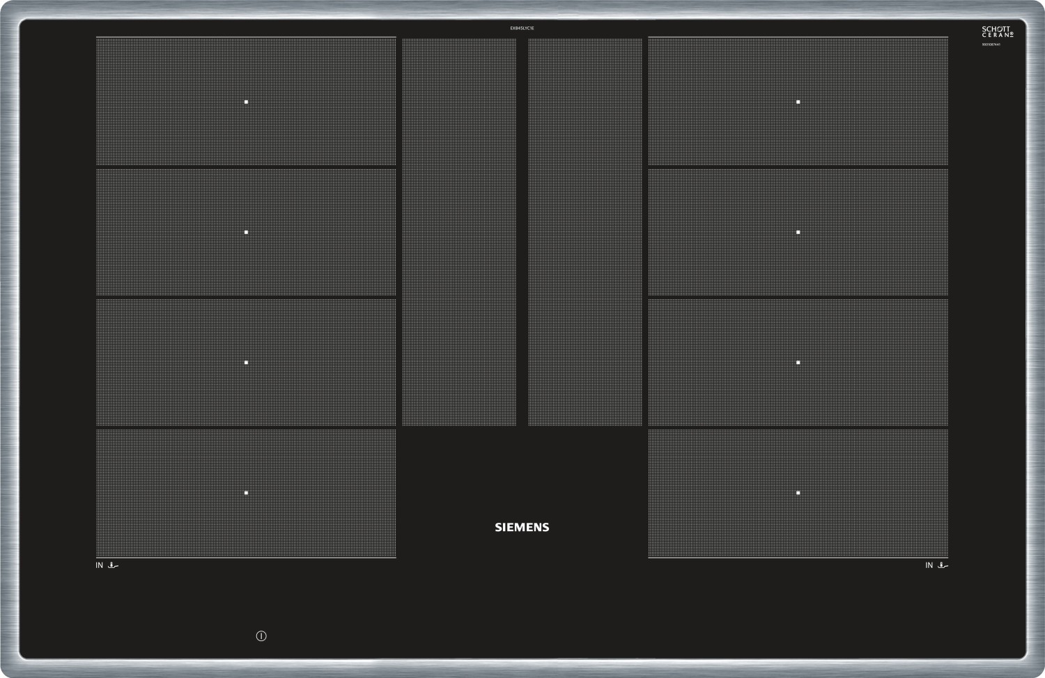 Siemens EX845LYC1E iQ700, Autarkes Induktion-Kochfeld, Schwarz-Edelstahl